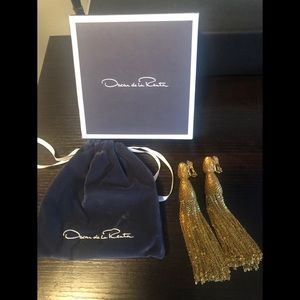 Gold Tassel earrings, clip-on (open to offers)